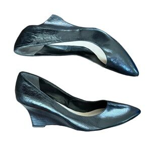 Franco Sarto Leather Wedge Pumps Shoes Size 9.5